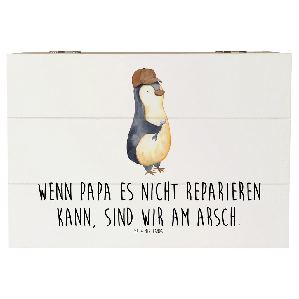 Holzkiste Wenn Papa es nicht reparieren kann, sind wir am Arsch Holzkiste, Kiste, Schatzkiste, Truhe, Schatulle, XXL, Erinnerungsbox, Erinnerungskiste, Dekokiste, Aufbewahrungsbox, Geschenkbox, Geschenkdose, Familie, Vatertag, Muttertag, Bruder, Schwester, Mama, Papa, Oma, Opa, Vater, Geschenk Papa, Bester Papa der Welt