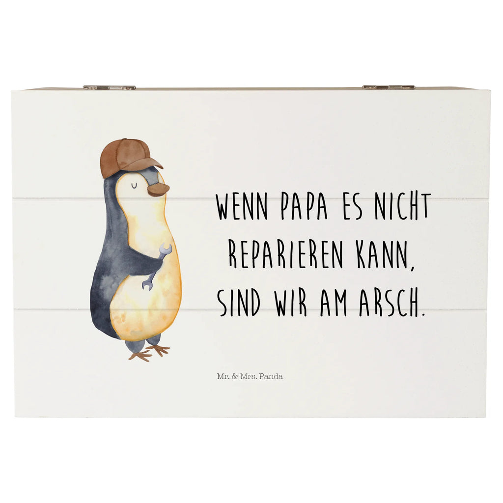 Holzkiste Wenn Papa es nicht reparieren kann, sind wir am Arsch Holzkiste, Kiste, Schatzkiste, Truhe, Schatulle, XXL, Erinnerungsbox, Erinnerungskiste, Dekokiste, Aufbewahrungsbox, Geschenkbox, Geschenkdose, Familie, Vatertag, Muttertag, Bruder, Schwester, Mama, Papa, Oma, Opa, Vater, Geschenk Papa, Bester Papa der Welt