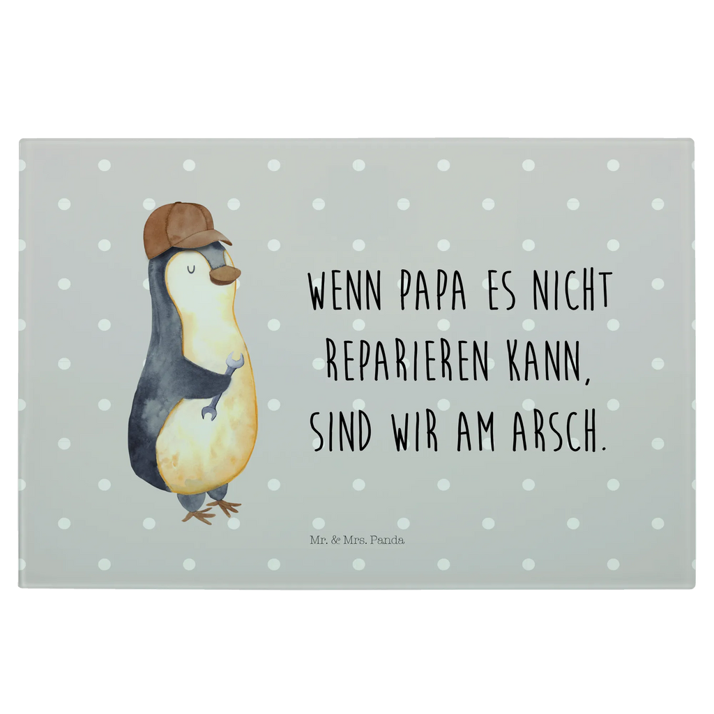 Glasschneidebrett Wenn Papa es nicht reparieren kann, sind wir am Arsch Glasschneidebrett, Schneidebrett, Familie, Vatertag, Muttertag, Bruder, Schwester, Mama, Papa, Oma, Opa, Vater, Geschenk Papa, Bester Papa der Welt