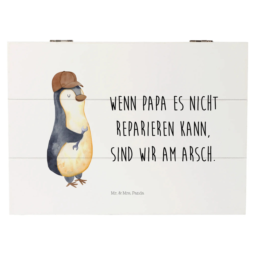 Holzkiste Wenn Papa es nicht reparieren kann, sind wir am Arsch Holzkiste, Kiste, Schatzkiste, Truhe, Schatulle, XXL, Erinnerungsbox, Erinnerungskiste, Dekokiste, Aufbewahrungsbox, Geschenkbox, Geschenkdose, Familie, Vatertag, Muttertag, Bruder, Schwester, Mama, Papa, Oma, Opa, Vater, Geschenk Papa, Bester Papa der Welt