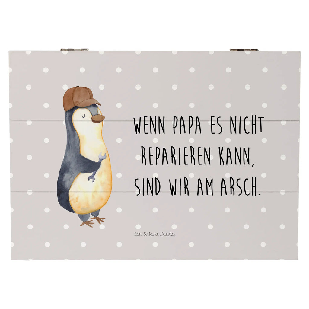 Holzkiste Wenn Papa es nicht reparieren kann, sind wir am Arsch Holzkiste, Kiste, Schatzkiste, Truhe, Schatulle, XXL, Erinnerungsbox, Erinnerungskiste, Dekokiste, Aufbewahrungsbox, Geschenkbox, Geschenkdose, Familie, Vatertag, Muttertag, Bruder, Schwester, Mama, Papa, Oma, Opa, Vater, Geschenk Papa, Bester Papa der Welt