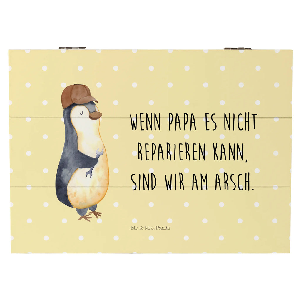 Holzkiste Wenn Papa es nicht reparieren kann, sind wir am Arsch Holzkiste, Kiste, Schatzkiste, Truhe, Schatulle, XXL, Erinnerungsbox, Erinnerungskiste, Dekokiste, Aufbewahrungsbox, Geschenkbox, Geschenkdose, Familie, Vatertag, Muttertag, Bruder, Schwester, Mama, Papa, Oma, Opa, Vater, Geschenk Papa, Bester Papa der Welt