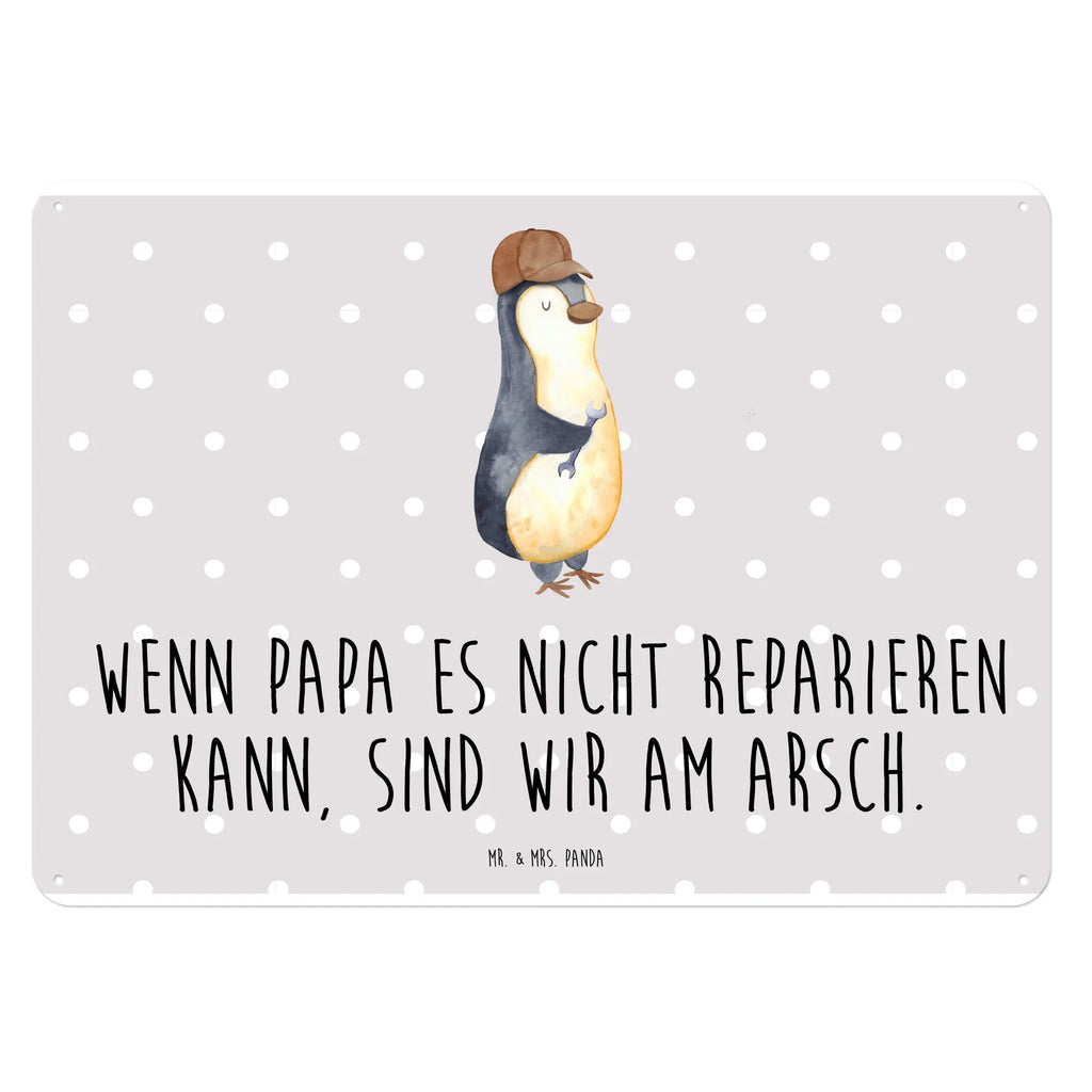 Blechschild Wenn Papa es nicht reparieren kann, sind wir am Arsch Blechschild, Metallschild, Geschenk Schild, Schild, Magnet-Metall-Schild, Deko Schild, Wandschild, Wand-Dekoration, Türschild, Familie, Vatertag, Muttertag, Bruder, Schwester, Mama, Papa, Oma, Opa, Vater, Geschenk Papa, Bester Papa der Welt