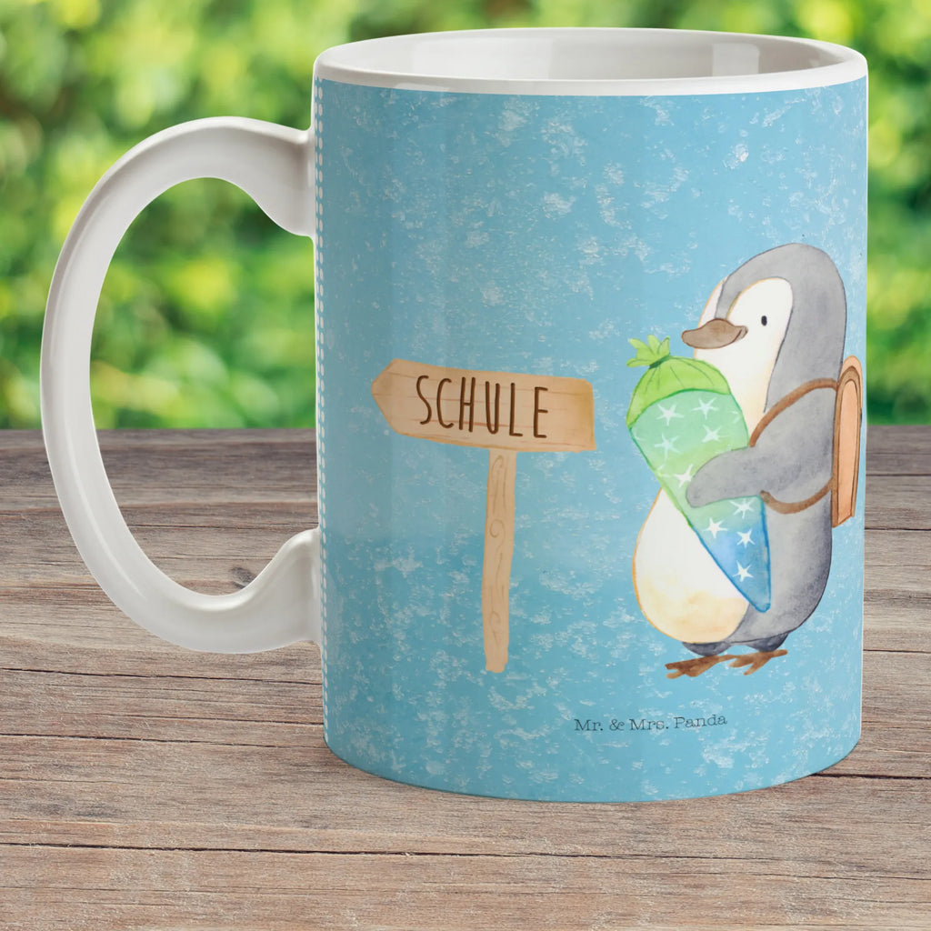 Kindertasse Pinguin Schultüte Kindertasse, Kinder Tasse, Kunststoff Tasse, Kindergarten Tasse, Trinkbecher, Camping Becher, Kaffeetasse, Kunststoffbecher, Kindergartenbecher, Outdoorgeschirr, Kunststoffgeschirr, Reisebecher, Reisetasse, Kinderbecher, Bruchfeste Tasse, Bruchsichere Tasse, Plastik Tasse, Plastiktasse, Pinguin, Schulanfänger, Einschulung, 1. Klasse, Geschenk zur Einschulung, erster Schultag, Schulranzen