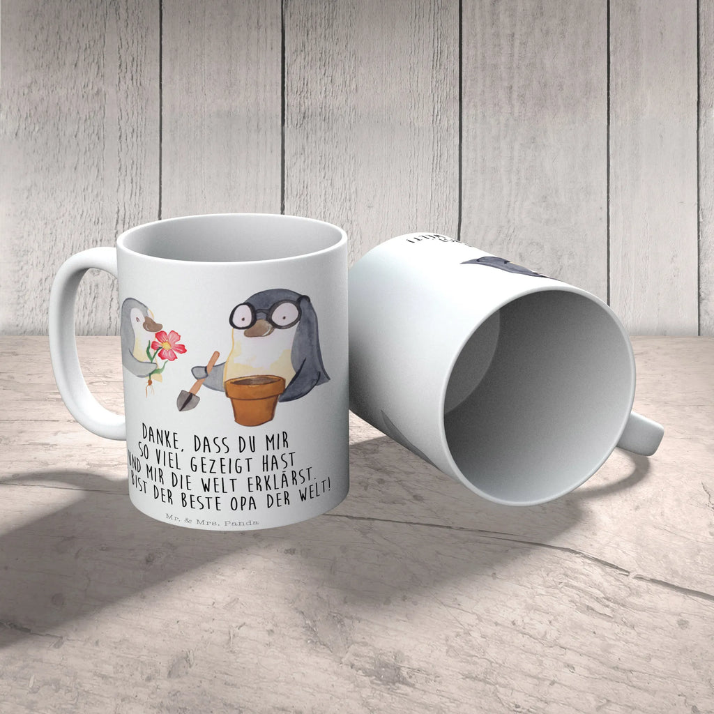 Tasse Pinguin Opa Blumen pflanzen Tasse, Kaffeetasse, Teetasse, Becher, Kaffeebecher, Teebecher, Keramiktasse, Porzellantasse, Büro Tasse, Geschenk Tasse, Tasse Sprüche, Tasse Motive, Kaffeetassen, Tasse bedrucken, Designer Tasse, Cappuccino Tassen, Schöne Teetassen, Familie, Vatertag, Muttertag, Bruder, Schwester, Mama, Papa, Oma, Opa, Großvater, Opi, bester Opa, Lieblingsopa