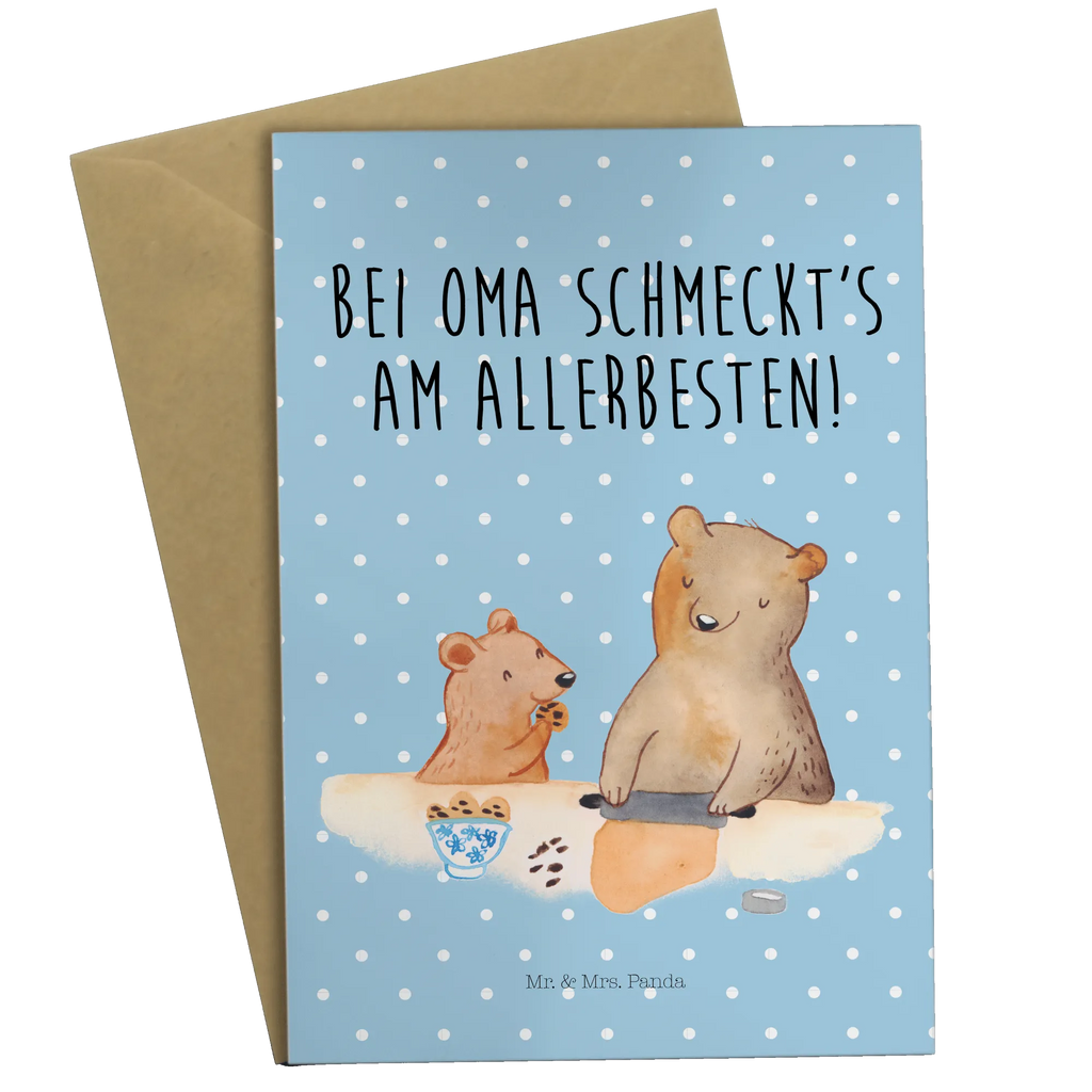 Grußkarte Oma Bär backen Grußkarte, Klappkarte, Einladungskarte, Glückwunschkarte, Hochzeitskarte, Geburtstagskarte, Karte, Ansichtskarten, Familie, Vatertag, Muttertag, Bruder, Schwester, Mama, Papa, Oma, Opa, Omi, Lieblingsoma, Lieblingsomi, backen, kochen, beste Köchin