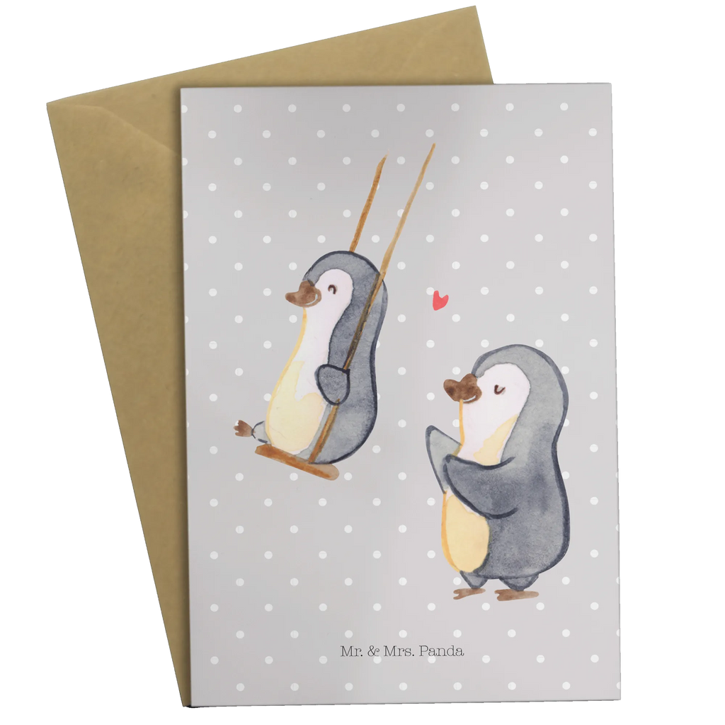 Grußkarte Pinguin Oma schaukeln Grußkarte, Klappkarte, Einladungskarte, Glückwunschkarte, Hochzeitskarte, Geburtstagskarte, Karte, Ansichtskarten, Familie, Vatertag, Muttertag, Bruder, Schwester, Mama, Papa, Oma, Opa, beste Oma, Lieblingsoma, Geschenk für Oma, Omi, Großmutter