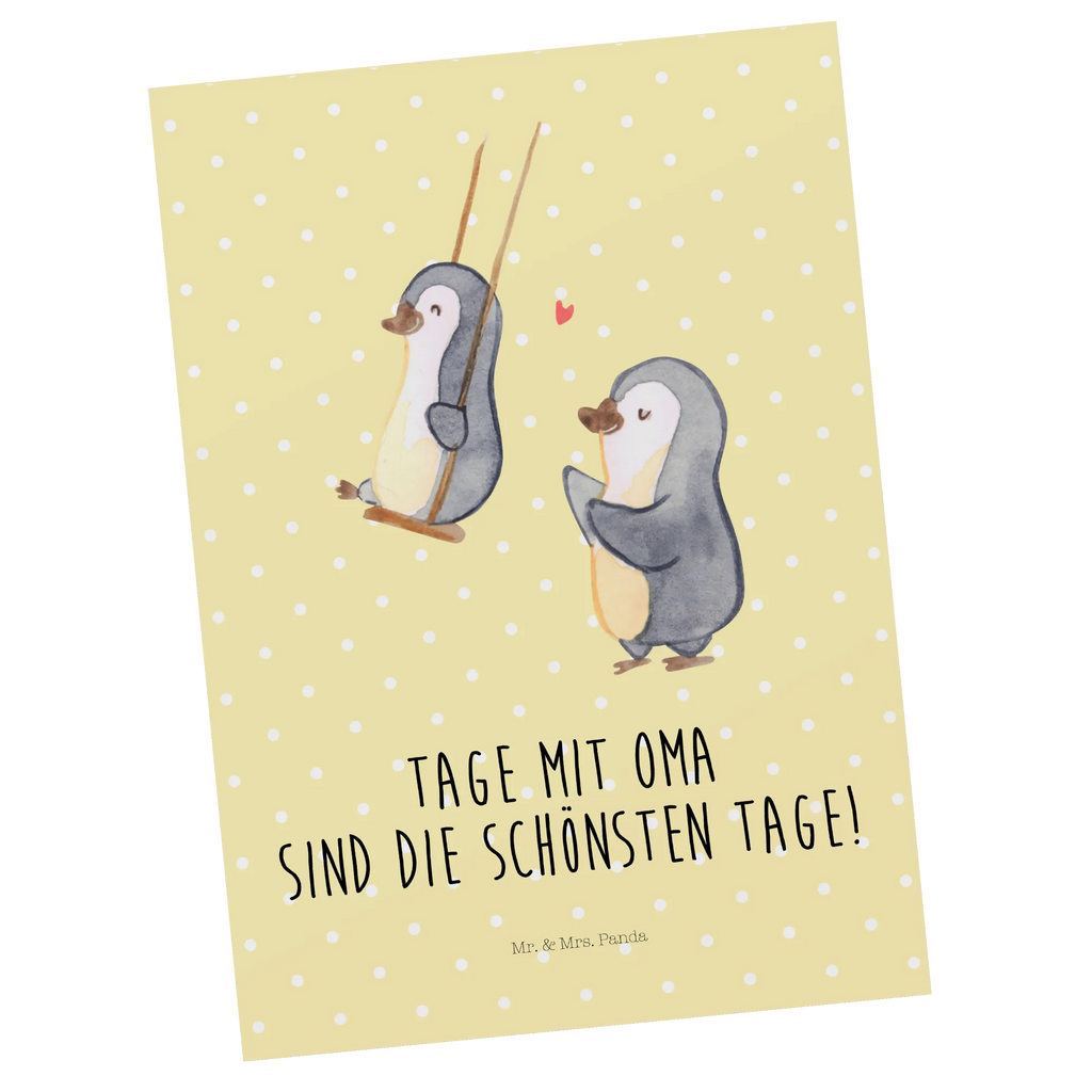 Postkarte Pinguin Oma schaukeln Postkarte, Karte, Geschenkkarte, Grußkarte, Einladung, Ansichtskarte, Geburtstagskarte, Einladungskarte, Dankeskarte, Ansichtskarten, Einladung Geburtstag, Einladungskarten Geburtstag, Familie, Vatertag, Muttertag, Bruder, Schwester, Mama, Papa, Oma, Opa, beste Oma, Lieblingsoma, Geschenk für Oma, Omi, Großmutter