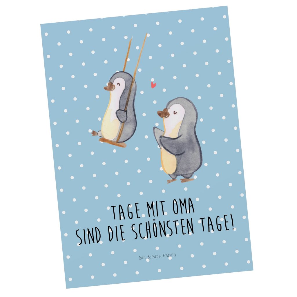 Postkarte Pinguin Oma schaukeln Postkarte, Karte, Geschenkkarte, Grußkarte, Einladung, Ansichtskarte, Geburtstagskarte, Einladungskarte, Dankeskarte, Ansichtskarten, Einladung Geburtstag, Einladungskarten Geburtstag, Familie, Vatertag, Muttertag, Bruder, Schwester, Mama, Papa, Oma, Opa, beste Oma, Lieblingsoma, Geschenk für Oma, Omi, Großmutter