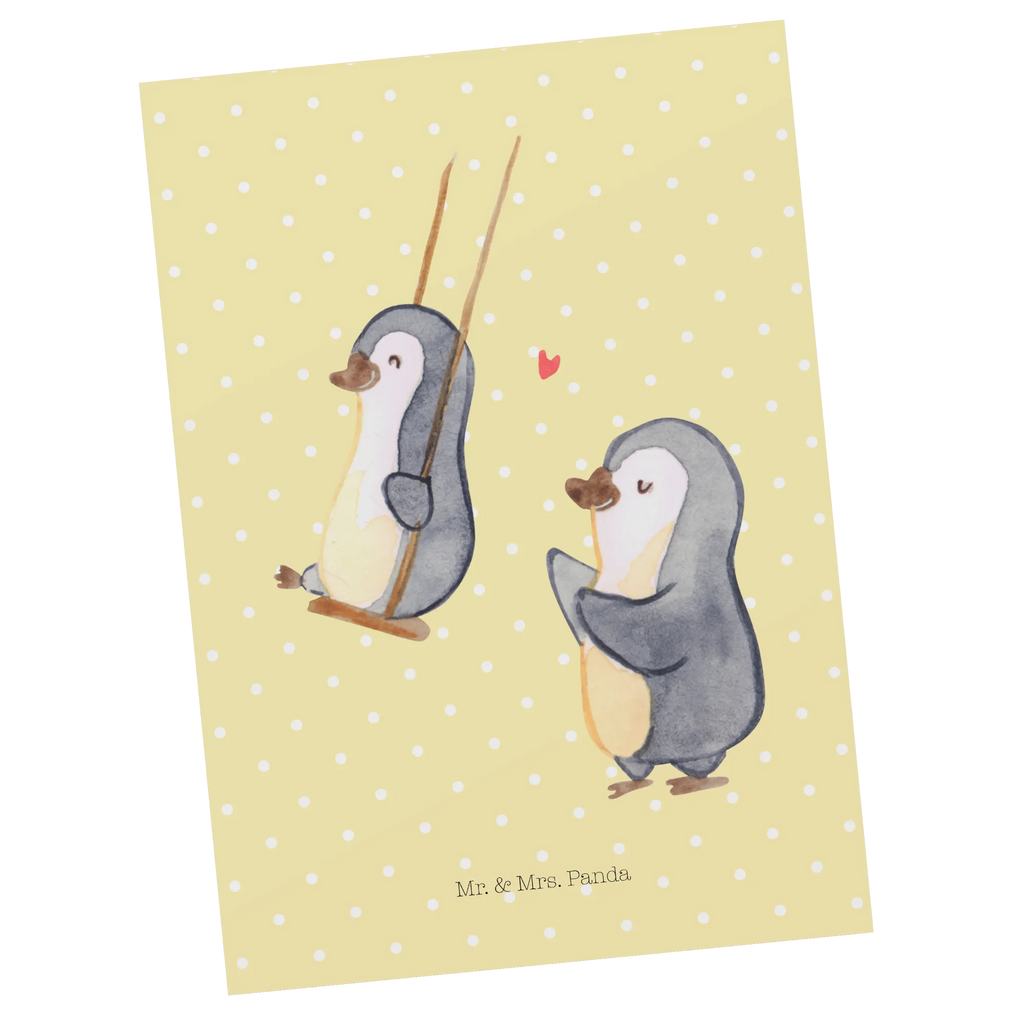 Postkarte Pinguin Oma schaukeln Postkarte, Karte, Geschenkkarte, Grußkarte, Einladung, Ansichtskarte, Geburtstagskarte, Einladungskarte, Dankeskarte, Ansichtskarten, Einladung Geburtstag, Einladungskarten Geburtstag, Familie, Vatertag, Muttertag, Bruder, Schwester, Mama, Papa, Oma, Opa, beste Oma, Lieblingsoma, Geschenk für Oma, Omi, Großmutter