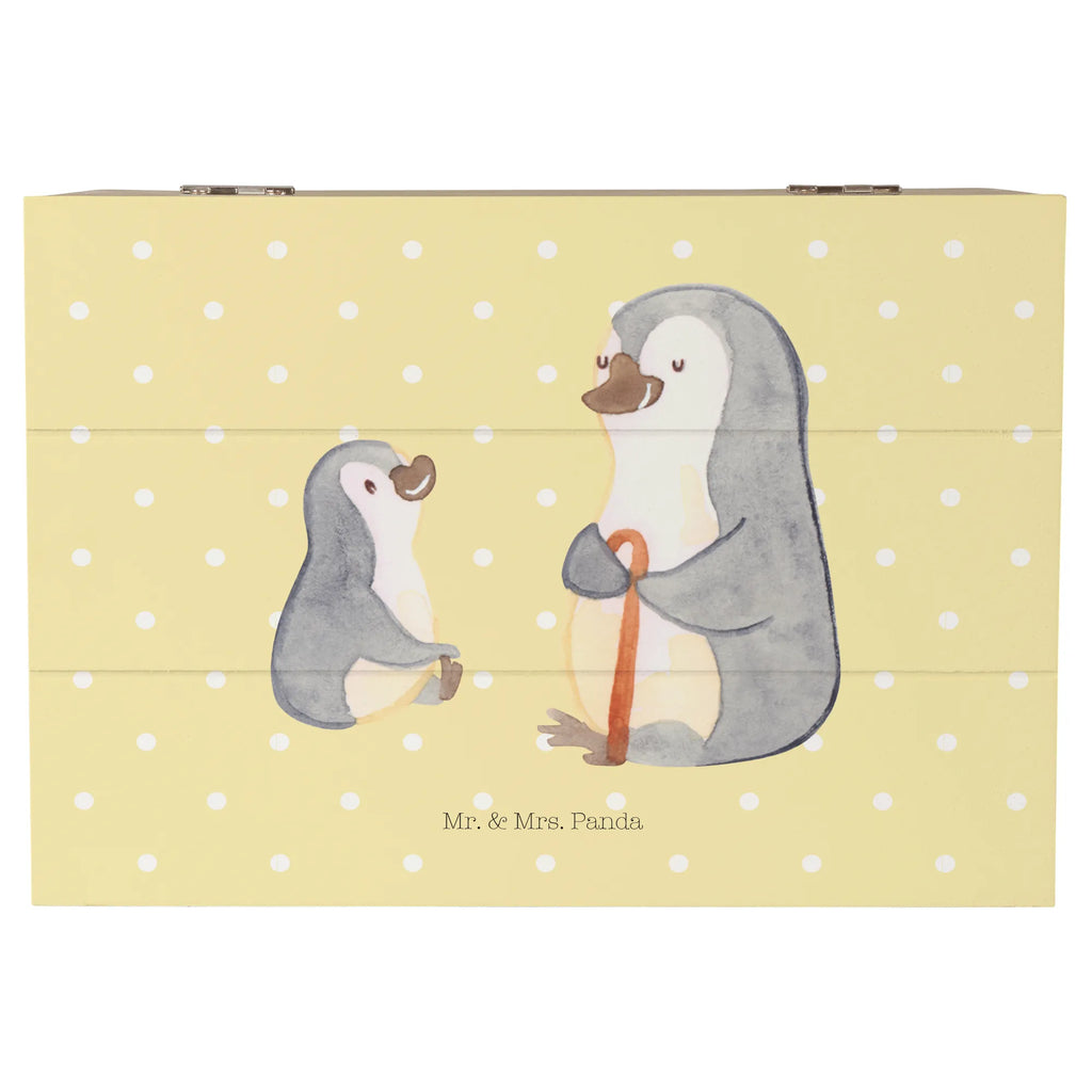 Holzkiste Pinguin Opa Enkel Holzkiste, Kiste, Schatzkiste, Truhe, Schatulle, XXL, Erinnerungsbox, Erinnerungskiste, Dekokiste, Aufbewahrungsbox, Geschenkbox, Geschenkdose, Familie, Vatertag, Muttertag, Bruder, Schwester, Mama, Papa, Oma, Opa, Opi, bester Opa, Großvater, Lieblingsopa, Geschenk für Opa