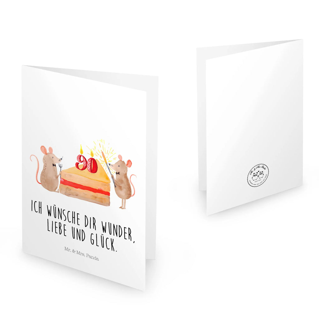 Geburtstagskarte 90. Geburtstag Mäuse Kuchen Grusskarte, Klappkarte, Einladungskarte, Glückwunschkarte, Hochzeitskarte, Geburtstagskarte, Geburtstag, Geburtstagsgeschenk, Geschenk, Maus, Geburtstage, Happy Birthday, Geburtstagsfeier