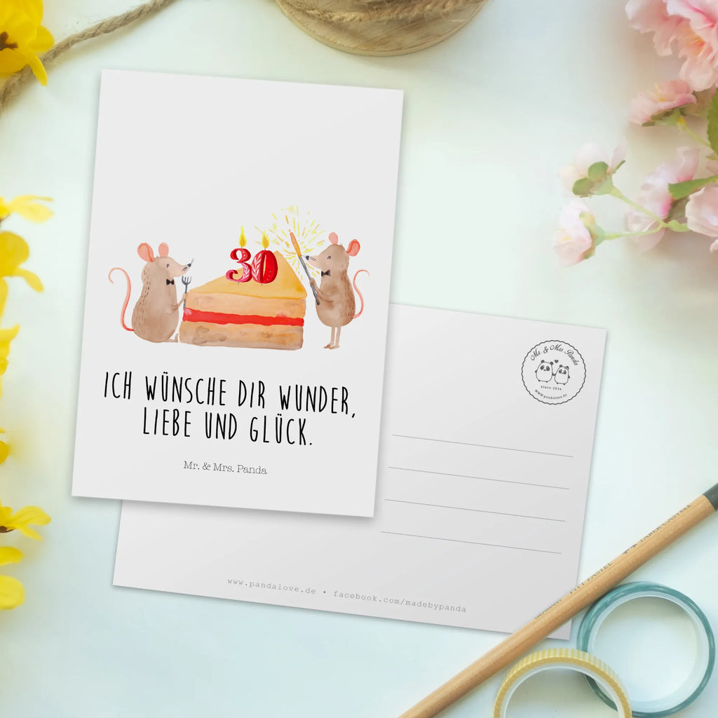 Postkarte 30. Geburtstag Mäuse Kuchen Postkarte, Karte, Geschenkkarte, Grußkarte, Einladung, Ansichtskarte, Geburtstagskarte, Einladungskarte, Dankeskarte, Ansichtskarten, Einladung Geburtstag, Einladungskarten Geburtstag, Geburtstag, Geburtstagsgeschenk, Geschenk, Maus, Geburtstage, Happy Birthday, Geburtstagsfeier