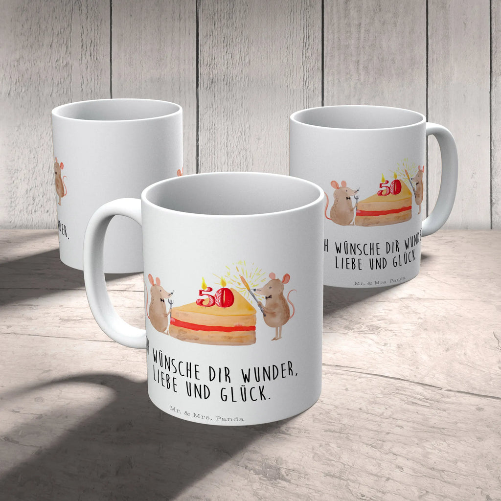 Tasse 50. Geburtstag Mäuse Kuchen Tasse, Kaffeetasse, Teetasse, Becher, Kaffeebecher, Teebecher, Keramiktasse, Porzellantasse, Büro Tasse, Geschenk Tasse, Tasse Sprüche, Tasse Motive, Kaffeetassen, Tasse bedrucken, Designer Tasse, Cappuccino Tassen, Schöne Teetassen, Geburtstag, Geburtstagsgeschenk, Geschenk, Maus, Geburtstage, Happy Birthday, Geburtstagsfeier