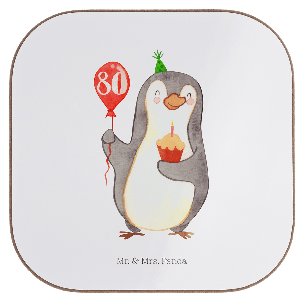 Quadratische Untersetzer 80. Geburtstag Pinguin Luftballon Untersetzer, Bierdeckel, Glasuntersetzer, Untersetzer Gläser, Getränkeuntersetzer, Untersetzer aus Holz, Untersetzer für Gläser, Korkuntersetzer, Untersetzer Holz, Holzuntersetzer, Tassen Untersetzer, Untersetzer Design, Geburtstag, Geburtstagsgeschenk, Geschenk, Pinguin, Geburtstage, Happy Birthday, Geburtstagsfeier