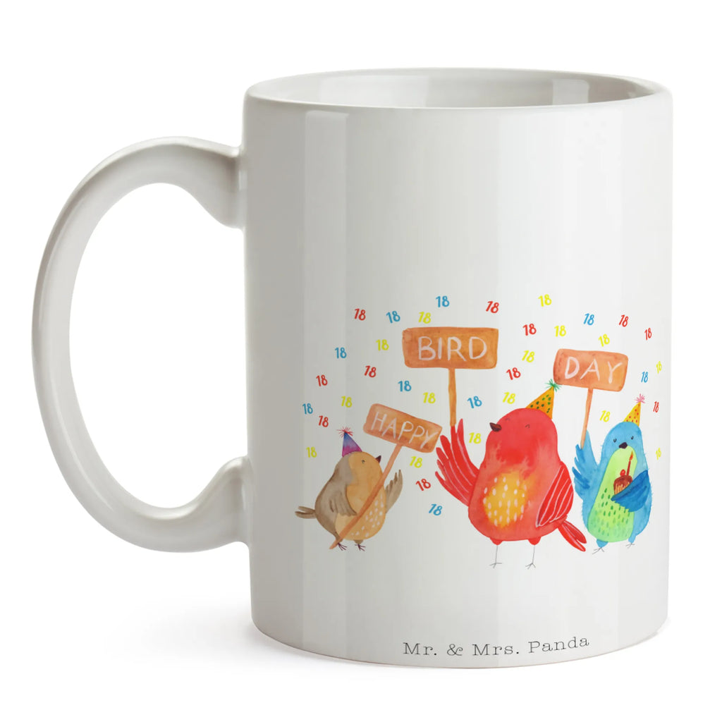 Tasse 18. Geburtstag Happy Bird Day Tasse, Kaffeetasse, Teetasse, Becher, Kaffeebecher, Teebecher, Keramiktasse, Porzellantasse, Büro Tasse, Geschenk Tasse, Tasse Sprüche, Tasse Motive, Kaffeetassen, Tasse bedrucken, Designer Tasse, Cappuccino Tassen, Schöne Teetassen, Geburtstag, Geburtstagsgeschenk, Geschenk, zum, schenken, für, Feiern, Party