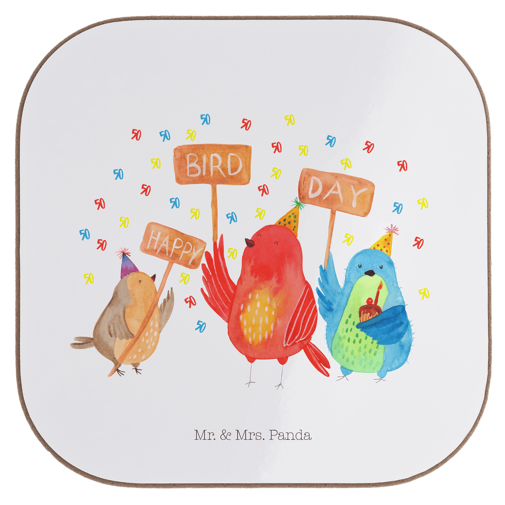 Quadratische Untersetzer 50. Geburtstag Happy Bird Day Untersetzer, Bierdeckel, Glasuntersetzer, Untersetzer Gläser, Getränkeuntersetzer, Untersetzer aus Holz, Untersetzer für Gläser, Korkuntersetzer, Untersetzer Holz, Holzuntersetzer, Tassen Untersetzer, Untersetzer Design, Geburtstag, Geburtstagsgeschenk, Geschenk, zum, Feier, Party, für, Mitbringsel