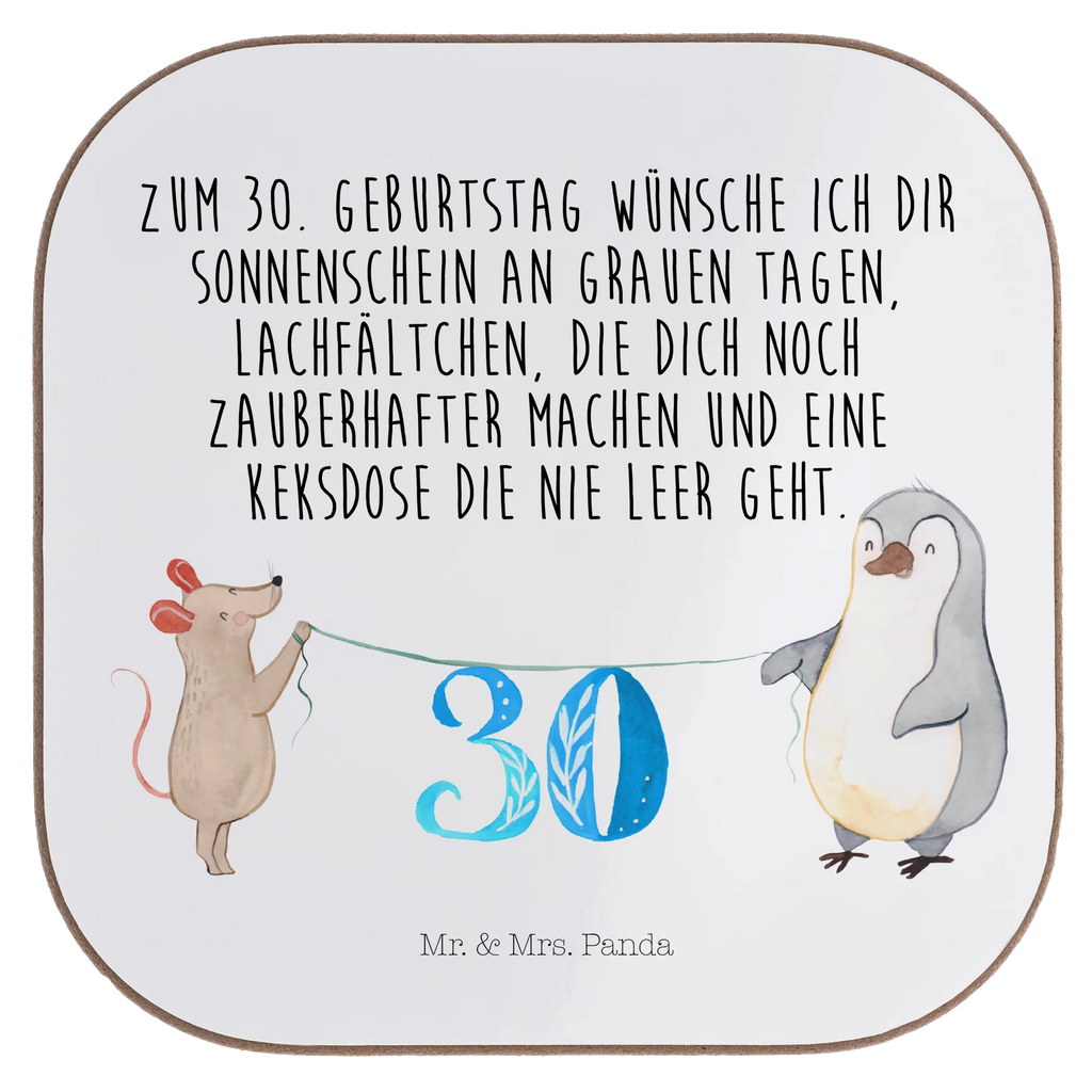 Quadratische Untersetzer 30. Geburtstag Maus Pinguin Untersetzer, Bierdeckel, Glasuntersetzer, Untersetzer Gläser, Getränkeuntersetzer, Untersetzer aus Holz, Untersetzer für Gläser, Korkuntersetzer, Untersetzer Holz, Holzuntersetzer, Tassen Untersetzer, Untersetzer Design, Geburtstag, Geburtstagsgeschenk, Geschenk, Party, Feiern, Torte, Kuchen