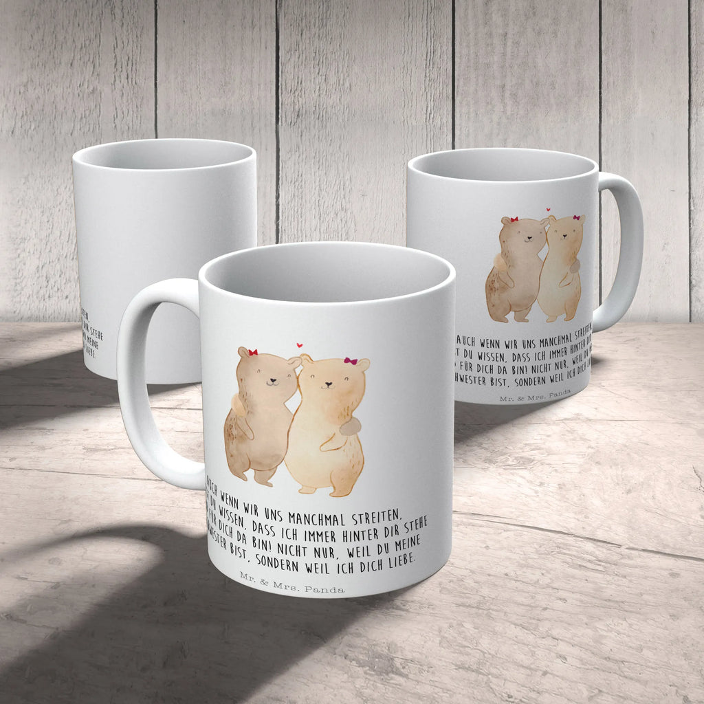 Tasse Bären Schwestern Tasse, Kaffeetasse, Teetasse, Becher, Kaffeebecher, Teebecher, Keramiktasse, Porzellantasse, Büro Tasse, Geschenk Tasse, Tasse Sprüche, Tasse Motive, Kaffeetassen, Tasse bedrucken, Designer Tasse, Cappuccino Tassen, Schöne Teetassen, Familie, Vatertag, Muttertag, Bruder, Schwester, Mama, Papa, Oma, Opa