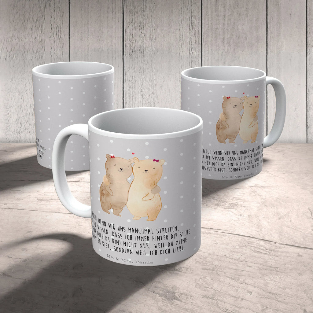 Tasse Bären Schwestern Tasse, Kaffeetasse, Teetasse, Becher, Kaffeebecher, Teebecher, Keramiktasse, Porzellantasse, Büro Tasse, Geschenk Tasse, Tasse Sprüche, Tasse Motive, Kaffeetassen, Tasse bedrucken, Designer Tasse, Cappuccino Tassen, Schöne Teetassen, Familie, Vatertag, Muttertag, Bruder, Schwester, Mama, Papa, Oma, Opa