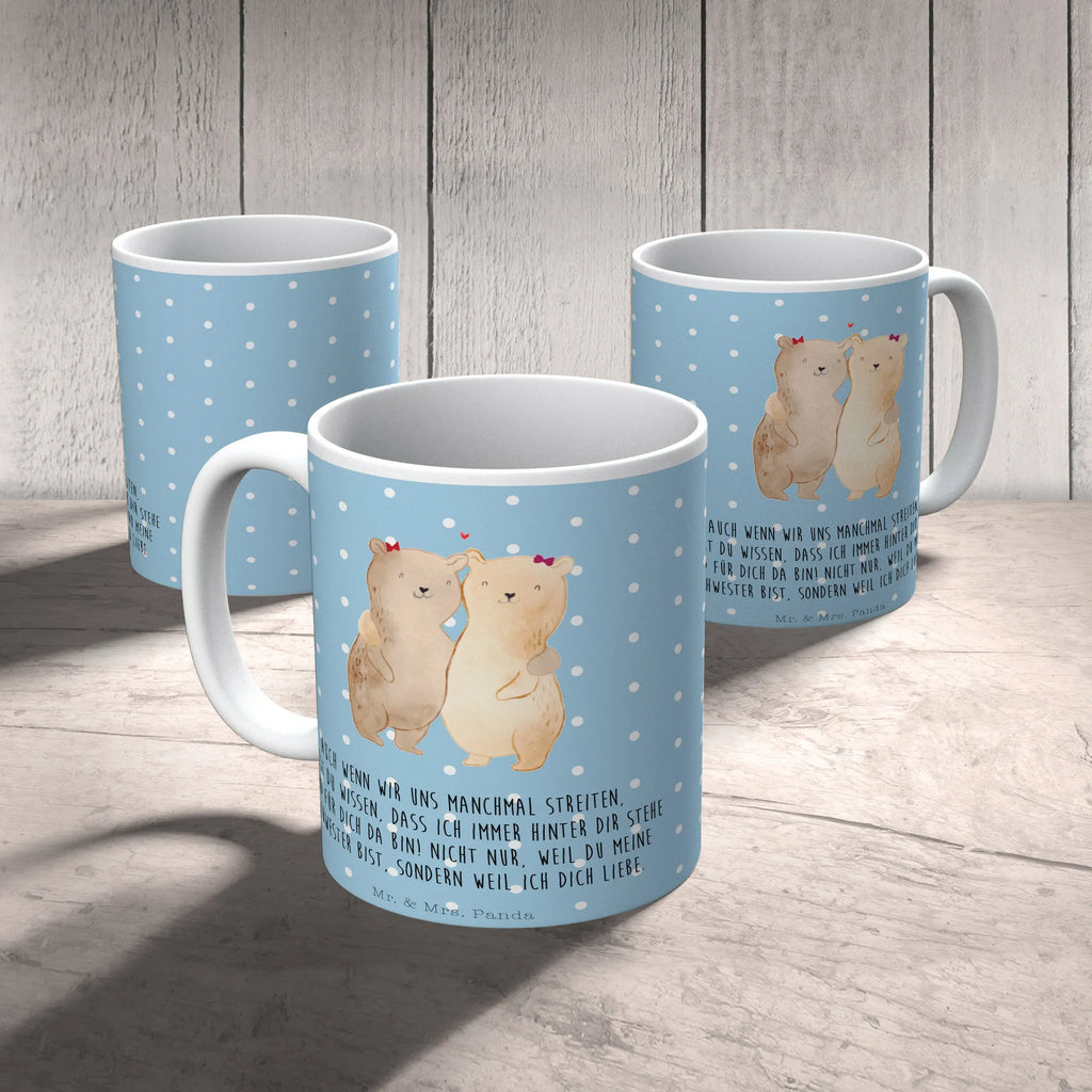 Tasse Bären Schwestern Tasse, Kaffeetasse, Teetasse, Becher, Kaffeebecher, Teebecher, Keramiktasse, Porzellantasse, Büro Tasse, Geschenk Tasse, Tasse Sprüche, Tasse Motive, Kaffeetassen, Tasse bedrucken, Designer Tasse, Cappuccino Tassen, Schöne Teetassen, Familie, Vatertag, Muttertag, Bruder, Schwester, Mama, Papa, Oma, Opa