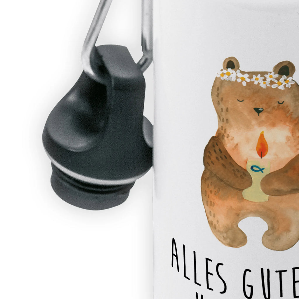 Kindertrinkflasche Kommunion-Bär Kindertrinkflasche, Kinder Trinkflasche, Trinkflasche, Flasche, Kinderflasche, Kinder, Kids, Kindergarten Flasche, Grundschule, Jungs, Mädchen, Bär, Teddy, Teddybär, Kommunion, Gottes Segen, Taufkerze, katholisch