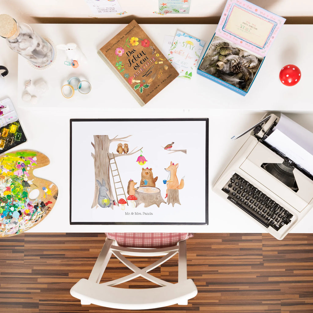 Desk pad forest animals picnic Schreibunterlage, Schreibtischauflage, Bürobedarf, Büroartikel, Schreibwaren, Schreibtisch Unterlagen, Schreibtischunterlage Groß, Tiermotive, Gute Laune, lustige Sprüche, Tiere, Waldtiere, Picknick, Wald, Fuchs, Hase, Igel, Maus, Eichhörnchen
