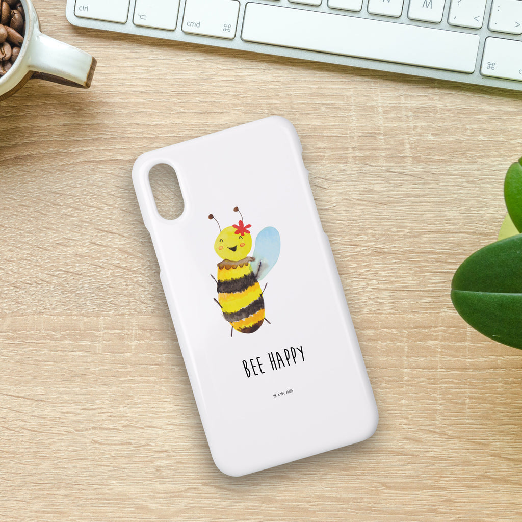 Handyhülle Biene Happy Handyhülle, Handycover, Cover, Handy, Hülle, Samsung Galaxy S8 plus, Biene, Wespe, Hummel