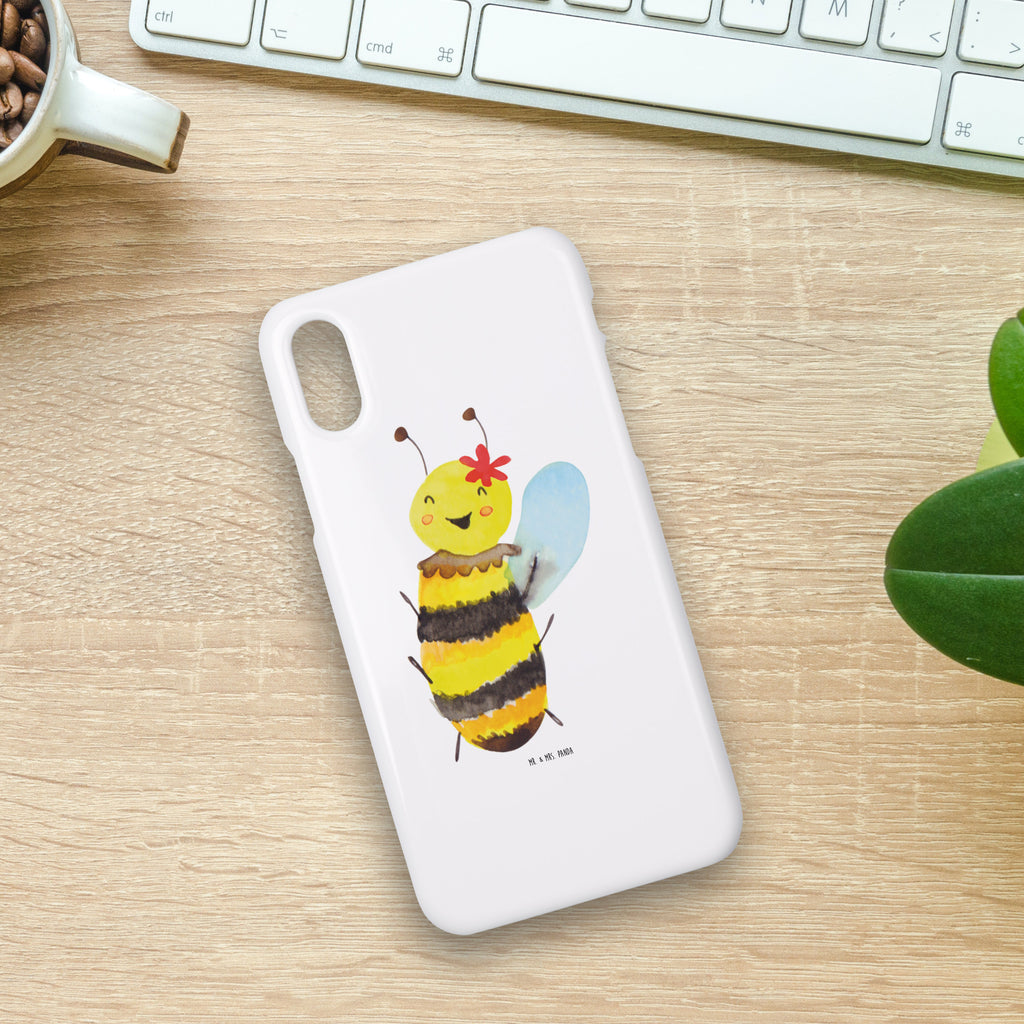 Handyhülle Biene Happy Handyhülle, Handycover, Cover, Handy, Hülle, Samsung Galaxy S8 plus, Biene, Wespe, Hummel