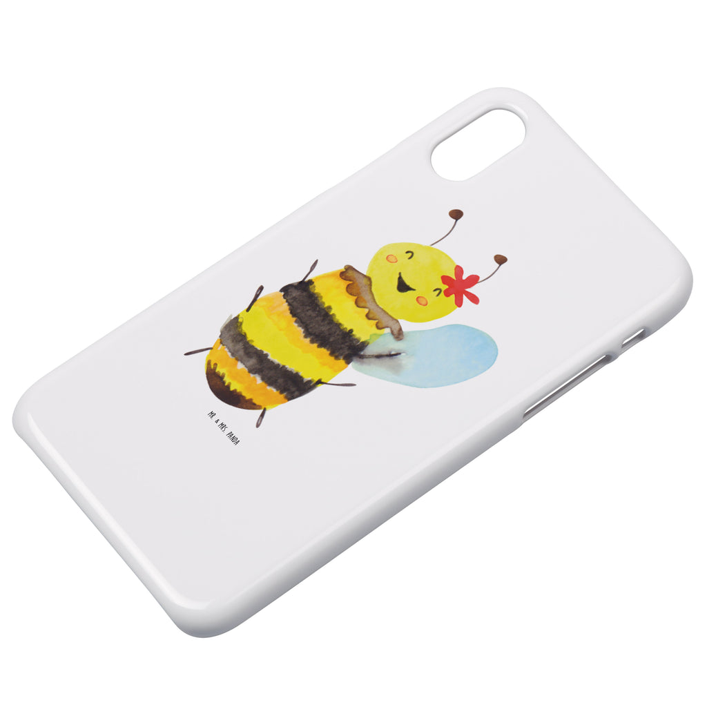 Handyhülle Biene Happy Handyhülle, Handycover, Cover, Handy, Hülle, Samsung Galaxy S8 plus, Biene, Wespe, Hummel