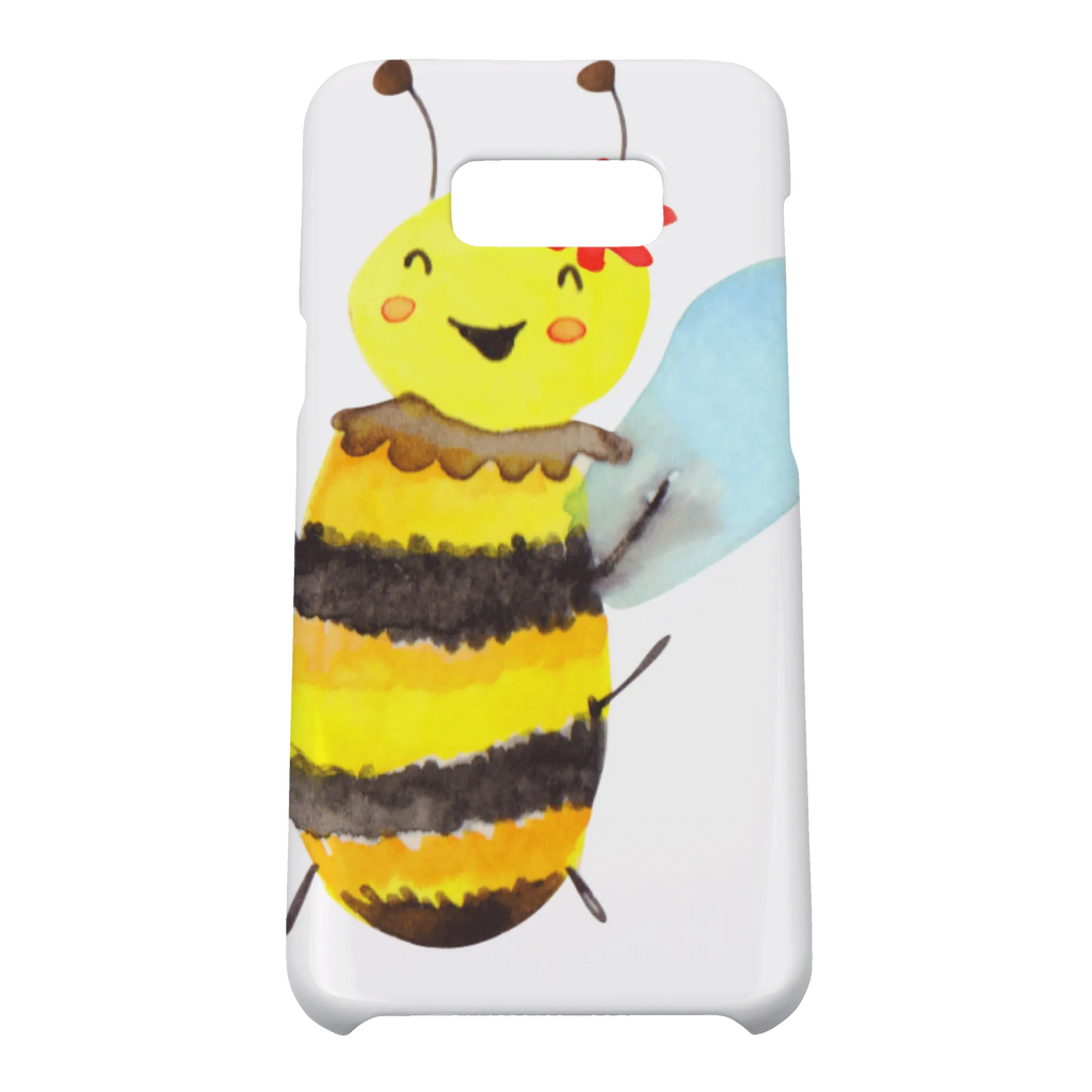 Handyhülle Biene Happy Handyhülle, Handycover, Cover, Handy, Hülle, Samsung Galaxy S8 plus, Biene, Wespe, Hummel