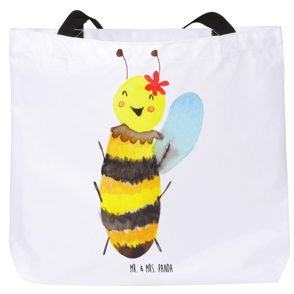 Shopper Biene Happy Beutel, Einkaufstasche, Tasche, Strandtasche, Einkaufsbeutel, Shopper, Schultasche, Freizeittasche, Tragebeutel, Schulbeutel, Alltagstasche, Biene, Wespe, Hummel