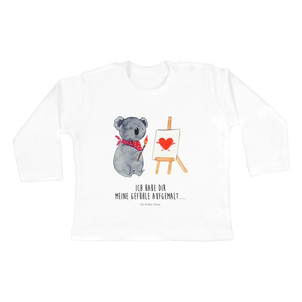 Baby Longsleeve Koala Künstler Mädchen, Jungen, Baby, Langarm, Bio, Kleidung, Koala, Koalabär, Liebe, Liebensbeweis, Liebesgeschenk, Gefühle, Künstler, zeichnen