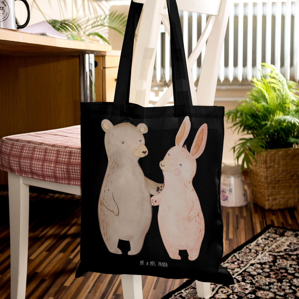 Tragetasche Bär Hase Umarmen Beuteltasche, Beutel, Einkaufstasche, Jutebeutel, Stoffbeutel, Tasche, Shopper, Umhängetasche, Strandtasche, Schultertasche, Stofftasche, Tragetasche, Badetasche, Jutetasche, Einkaufstüte, Laptoptasche, Liebe, Partner, Freund, Freundin, Ehemann, Ehefrau, Heiraten, Verlobung, Heiratsantrag, Liebesgeschenk, Jahrestag, Hocheitstag, Freunde, bester Freund, Hase, Bär, Bärchen, best friends