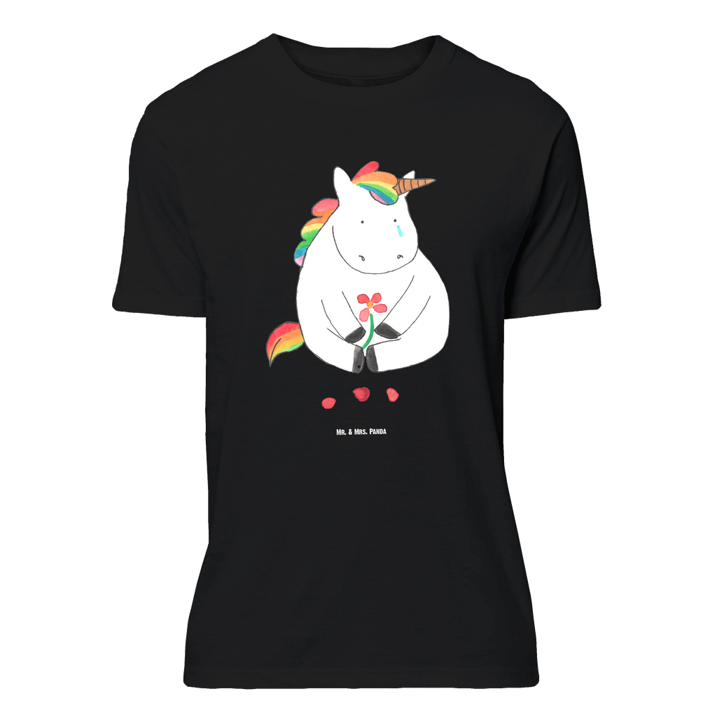 T-Shirt Standard Einhorn Traurig T-Shirt, Shirt, Tshirt, Lustiges T-Shirt, T-Shirt mit Spruch, Party, Junggesellenabschied, Jubiläum, Geburstag, Herrn, Damen, Männer, Frauen, Schlafshirt, Nachthemd, Sprüche, Einhorn, Einhörner, Einhorn Deko, Pegasus, Unicorn, Glitzer, Trösten. Freundschaft, Freunde, Liebe, Trauer, Grußkarte, Blume