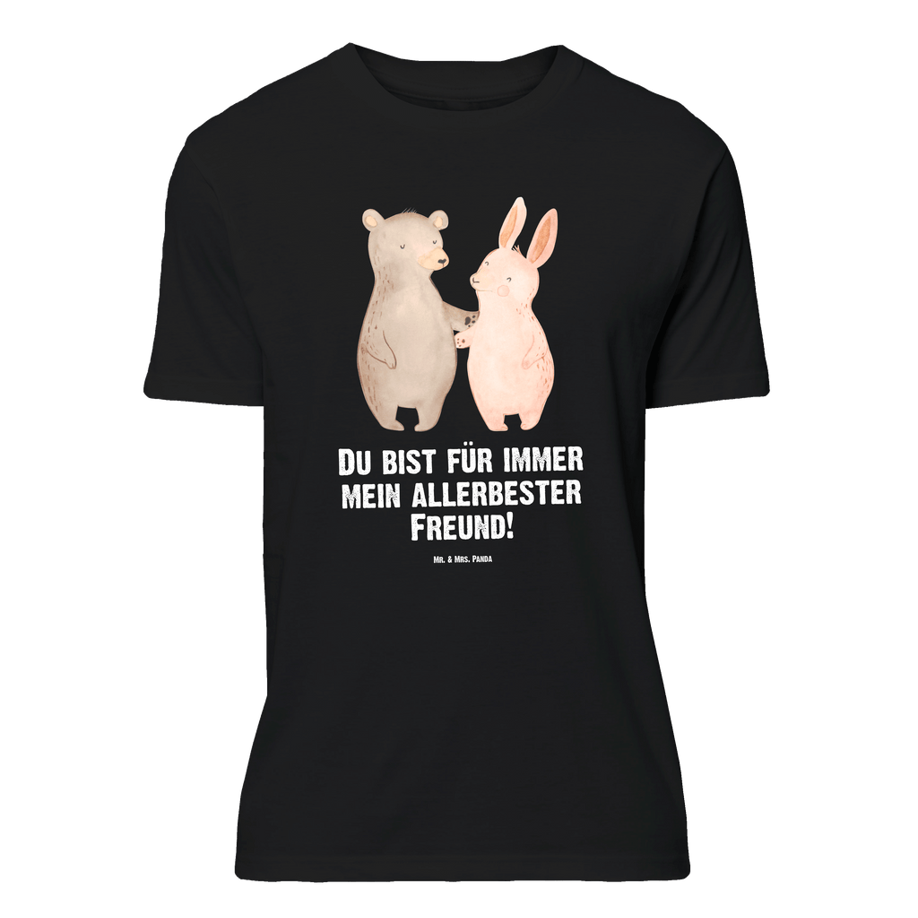 T-Shirt Standard Bär Hase Umarmen T-Shirt, Shirt, Tshirt, Lustiges T-Shirt, T-Shirt mit Spruch, Party, Junggesellenabschied, Jubiläum, Geburstag, Herrn, Damen, Männer, Frauen, Schlafshirt, Nachthemd, Sprüche, Liebe, Partner, Freund, Freundin, Ehemann, Ehefrau, Heiraten, Verlobung, Heiratsantrag, Liebesgeschenk, Jahrestag, Hocheitstag, Freunde, bester Freund, Hase, Bär, Bärchen, best friends