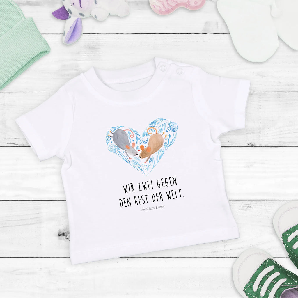 Organic Baby Shirt Mäuse Herz Baby T-Shirt, Jungen Baby T-Shirt, Mädchen Baby T-Shirt, Shirt, Liebe, Partner, Freund, Freundin, Ehemann, Ehefrau, Heiraten, Verlobung, Heiratsantrag, Liebesgeschenk, Jahrestag, Hocheitstag, Maus, Mäuse, Liebesbotschaft, Liebesbeweis, Hochzeit, Lieblingsmensch, Gemeinsamkeit, Love, Geschenk für zwei