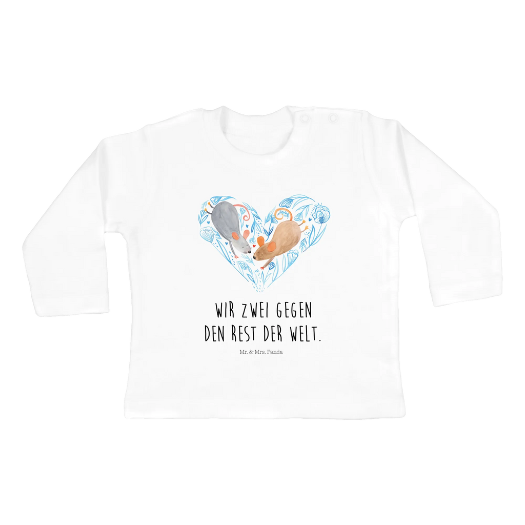 Baby Longsleeve Mäuse Herz Mädchen, Jungen, Baby, Langarm, Bio, Kleidung, Liebe, Partner, Freund, Freundin, Ehemann, Ehefrau, Heiraten, Verlobung, Heiratsantrag, Liebesgeschenk, Jahrestag, Hocheitstag, Maus, Mäuse, Liebesbotschaft, Liebesbeweis, Hochzeit, Lieblingsmensch, Gemeinsamkeit, Love, Geschenk für zwei