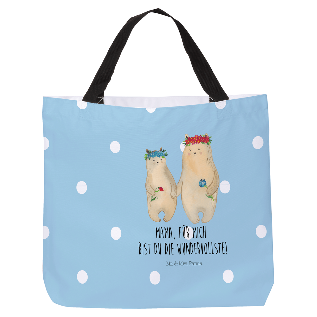 Shopper Bären mit Blumenkranz Beutel, Einkaufstasche, Tasche, Strandtasche, Einkaufsbeutel, Shopper, Schultasche, Freizeittasche, Tragebeutel, Schulbeutel, Alltagstasche, Familie, Vatertag, Muttertag, Bruder, Schwester, Mama, Papa, Oma, Opa, Bär, Bären, Mutter, Mutti, Mami, Lieblingsmensch, Lieblingsmama, beste Mutter, weltbeste Mama, Geschenk Mama. Muttertag, Tochter, Kind, Kinder, Töchter, Family, Vorbild