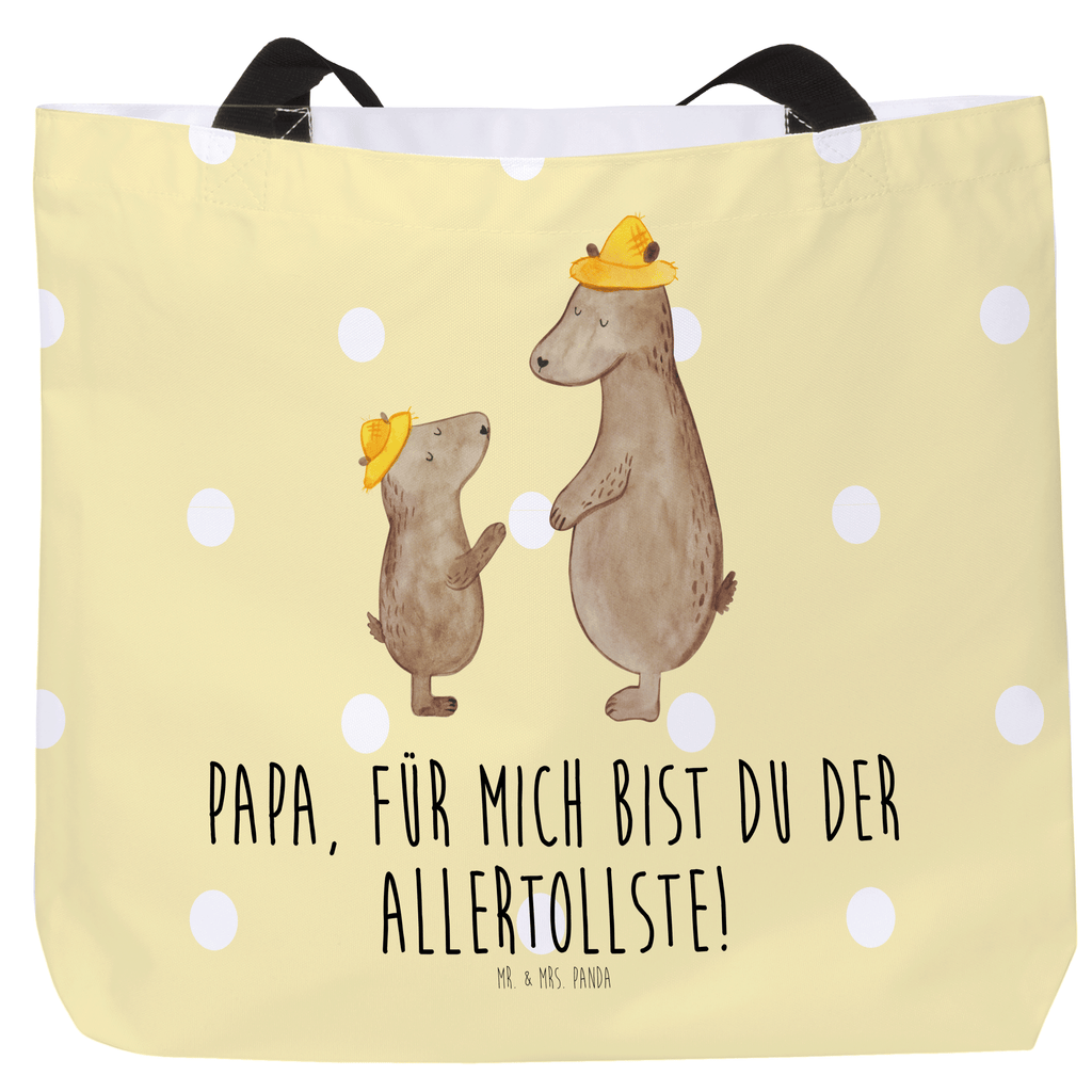 Shopper Bären mit Hut Beutel, Einkaufstasche, Tasche, Strandtasche, Einkaufsbeutel, Shopper, Schultasche, Freizeittasche, Tragebeutel, Schulbeutel, Alltagstasche, Familie, Vatertag, Muttertag, Bruder, Schwester, Mama, Papa, Oma, Opa, Bär, Bären, Vater, Papi, Paps, Dad, Daddy, Lieblingsmensch, Sohn, Söhne, Kind, Kinder, Vater-Sohn, Family, Vorbild