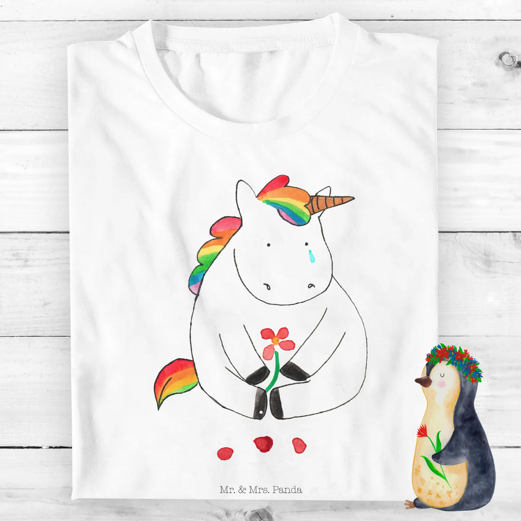 Organic Kinder T-Shirt Einhorn Traurig Kinder T-Shirt, Kinder T-Shirt Mädchen, Kinder T-Shirt Jungen, Einhorn, Einhörner, Einhorn Deko, Pegasus, Unicorn, Glitzer, Trösten. Freundschaft, Freunde, Liebe, Trauer, Grußkarte, Blume