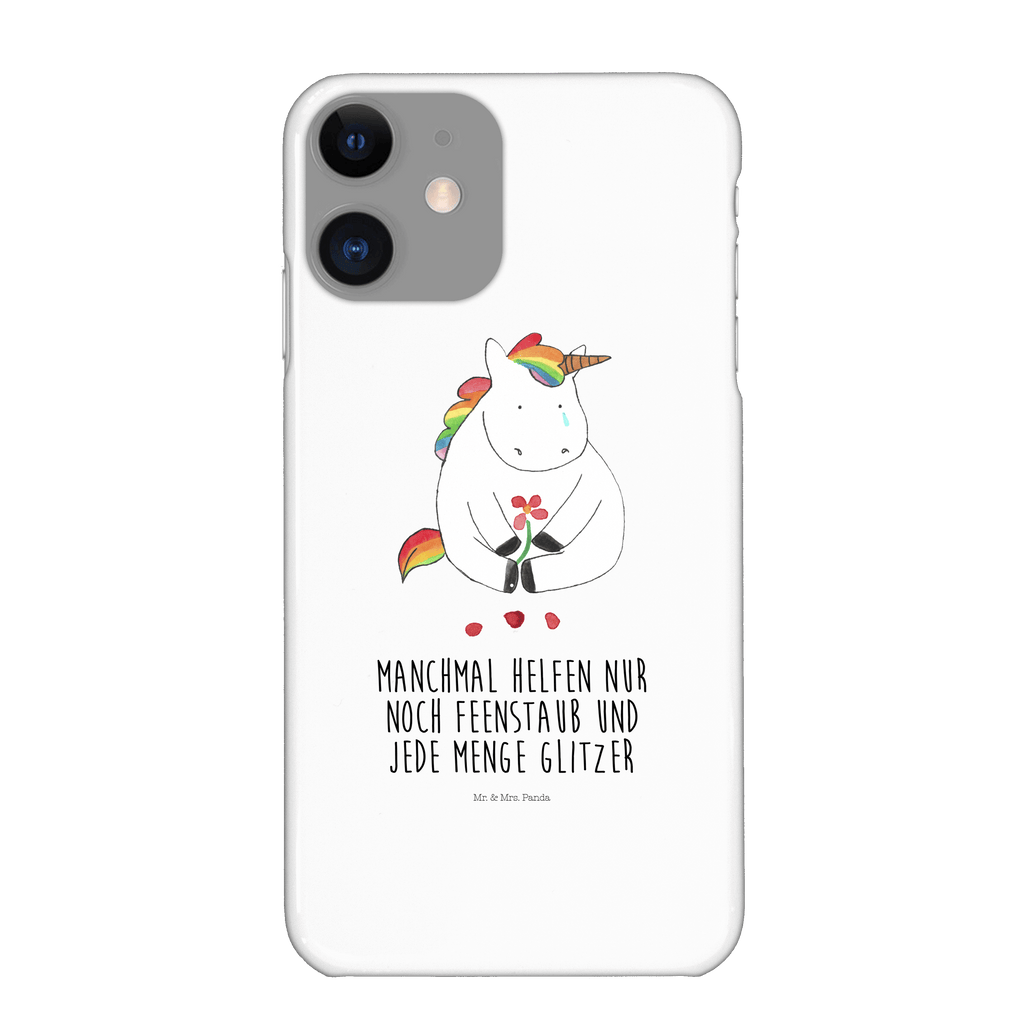 Handyhülle Einhorn Traurig Iphone XR Handyhülle, Iphone XR, Handyhülle, Premium Kunststoff, Einhorn, Einhörner, Einhorn Deko, Pegasus, Unicorn, Glitzer, Trösten. Freundschaft, Freunde, Liebe, Trauer, Grußkarte, Blume