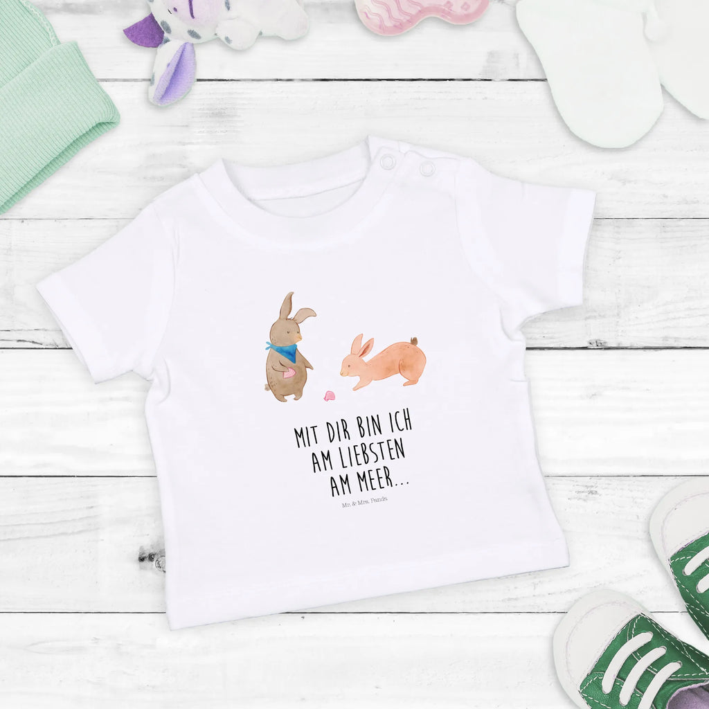 Organic Baby Shirt Hasen Muschel Baby T-Shirt, Jungen Baby T-Shirt, Mädchen Baby T-Shirt, Shirt, Familie, Vatertag, Muttertag, Bruder, Schwester, Mama, Papa, Oma, Opa, Hasen, beste Freundin, Freundin, Freundinnen, best friends, BFF, Muscheln sammeln, Muscheln, Meer