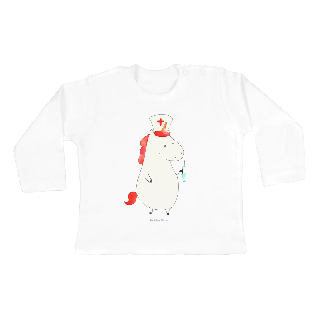 Baby Longsleeve Einhorn Krankenschwester Mädchen, Jungen, Baby, Langarm, Bio, Kleidung, Einhorn, Einhörner, Einhorn Deko, Pegasus, Unicorn, Krankenschwester Geschenk, Krankenpfleger Geschenk, Krankenpflegerin, Krankenschwester Dankeschön, Krankenhaus, Ärztin Geschenk