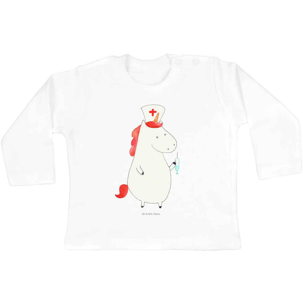 Baby Longsleeve Einhorn Krankenschwester Mädchen, Jungen, Baby, Langarm, Bio, Kleidung, Einhorn, Einhörner, Einhorn Deko, Pegasus, Unicorn, Krankenschwester Geschenk, Krankenpfleger Geschenk, Krankenpflegerin, Krankenschwester Dankeschön, Krankenhaus, Ärztin Geschenk