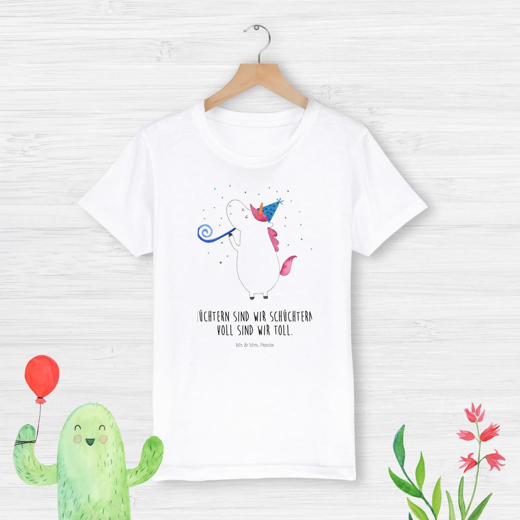 Organic Kinder T-Shirt Einhorn Party Kinder T-Shirt, Kinder T-Shirt Mädchen, Kinder T-Shirt Jungen, Einhorn, Einhörner, Einhorn Deko, Pegasus, Unicorn, Glitzer, Konfetti, Party, Geburtstag, Feier, Fest, Alkohol, Disco, Club