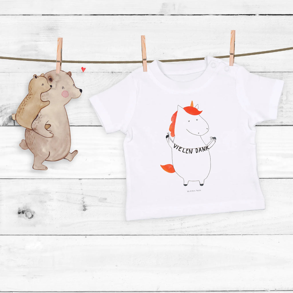 Organic Baby Shirt Einhorn Dankeschön Baby T-Shirt, Jungen Baby T-Shirt, Mädchen Baby T-Shirt, Shirt, Einhorn, Einhörner, Einhorn Deko, Pegasus, Unicorn, Danke, vielen Dank, Dankeschön, Danksagung