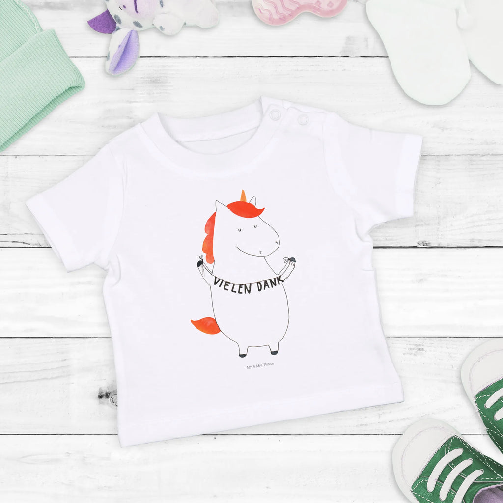 Organic Baby Shirt Einhorn Dankeschön Baby T-Shirt, Jungen Baby T-Shirt, Mädchen Baby T-Shirt, Shirt, Einhorn, Einhörner, Einhorn Deko, Pegasus, Unicorn, Danke, vielen Dank, Dankeschön, Danksagung