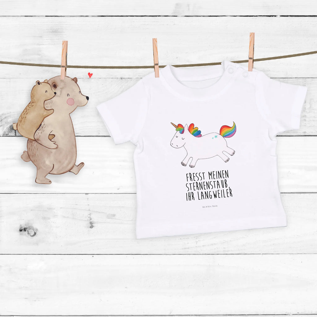 Organic Baby Shirt Einhorn Happy Baby T-Shirt, Jungen Baby T-Shirt, Mädchen Baby T-Shirt, Shirt, Einhorn, Einhörner, Einhorn Deko, Pegasus, Unicorn, glücklich, fröhlich, Spaß, Freude, Lebensfreude, witzig, spannend, Lächeln, Lachen