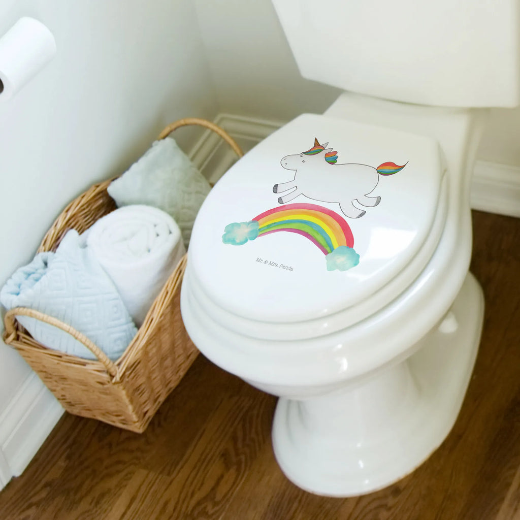 Motiv WC Sitz Einhorn Regenbogen Klobrille, Klodeckel, Toilettendeckel, WC-Sitz, Toilette, Einhorn, Einhörner, Einhorn Deko, Pegasus, Unicorn, Regenbogen, Glitzer, Einhornpower, Erwachsenwerden, Einhornautobahn